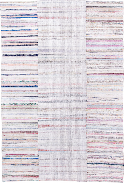Antique Rag Rug Area Rug (8' x 12')